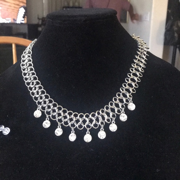 Silver net necklace Traci Lynn - Picture 1 of 1